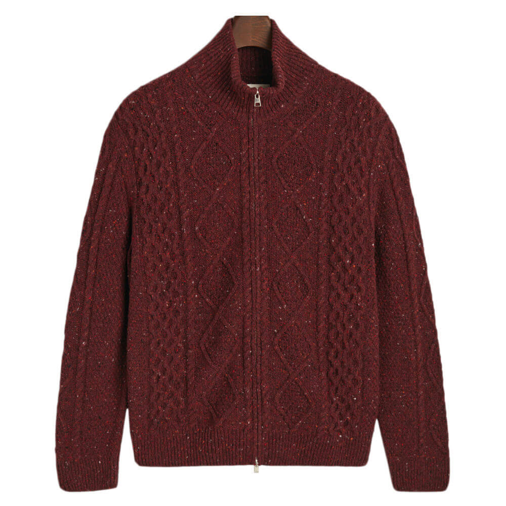 GANT Cable Knit Zip Cardigan